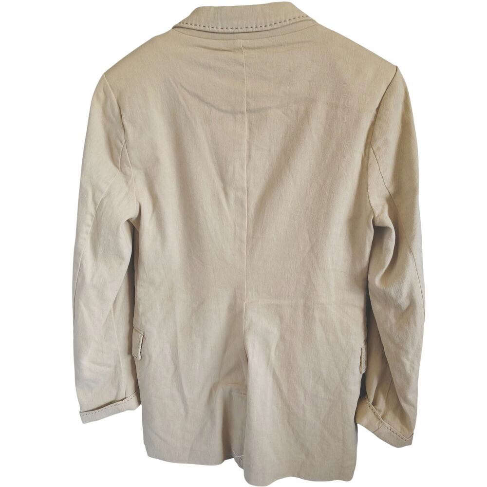 Millard Fillmore MF-13 Linen Blazer Women’s M Mustard Boho Western Jacket - Picture 3 of 6